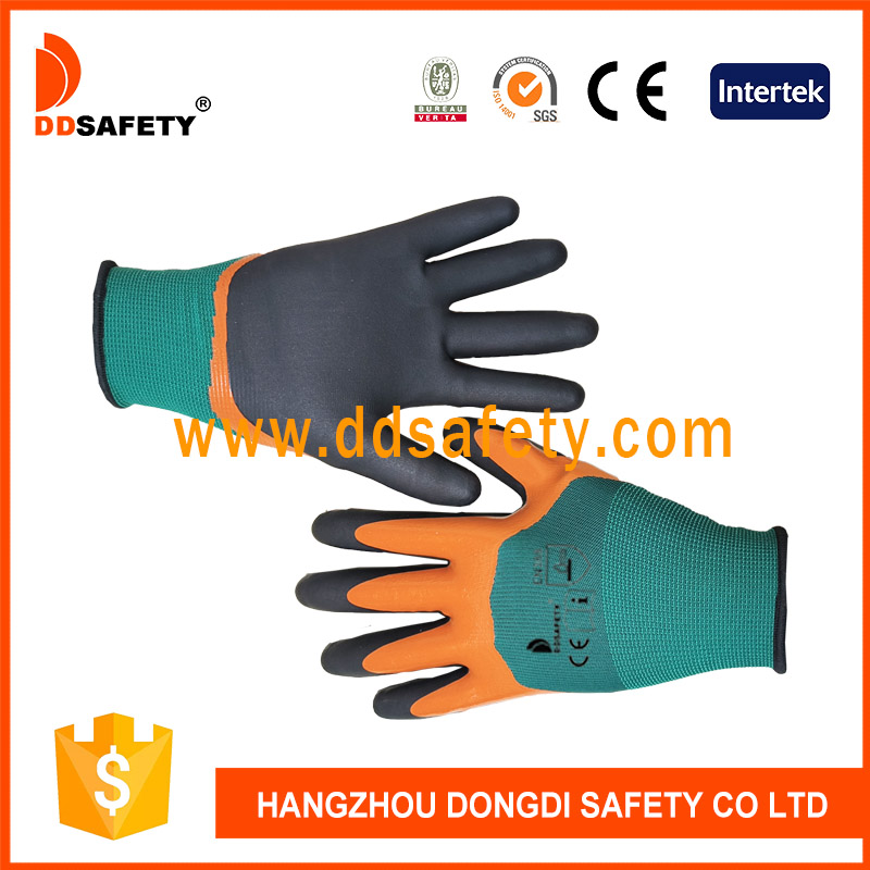 Двухслойные нитриловые перчатки с погружением-DNN491